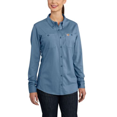 *SALE* ONLY M - XL - 2XL LEFT!! Carhartt Women's FR Force Cotton Hybrid Button Front L/S Shirt